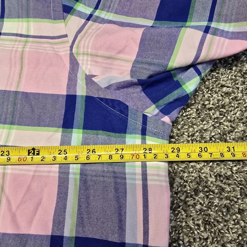 Polo Ralph Lauren Plaid Oxford Long Sleeve Shirt Men Size 2XLT Flesh Pony
